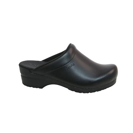 SONJA PU Women's Open Back Clog In Black, Size 9.5-10, PR